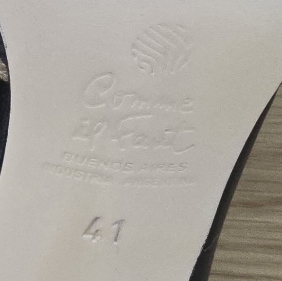 Comme il Faut Women’s Black Tan Leather Argentine Tango Dance Heels Size 11 - Picture 2 of 9